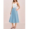 Yousify Women’s A-Line Midi Skirts Casual Elastic High Waist Flowy