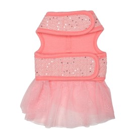 Pinkaholic New York Milena Dog Dress Harness Fashionable Cute Spring Summer Harness for Small Dogs, Indian Pink, Medium