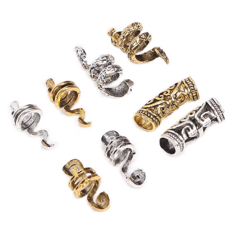 Viking Beard Hair Beads DIY Decorative Hair Braiding Beads for