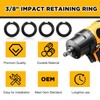 Relaxweex 20 Sets 3/8" Impact Retaining Ring With O-Ring Compatible