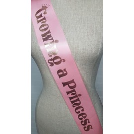 Amy's Bubbling Boutique Growing a Princess Baby Shower Sash for Mom to Be to wear at Baby Shower Or Baby Sprinkle It's a Girl Comes with a Rhinestone Pin