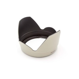 vhbw Plastic Lens Hood White / Grey Compatible with Camera Lens Canon EF 28-300 f/3.5-5.6 L is USM Replacement for Canon EW-83G