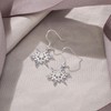 EVER FAITH Winter Snowflake Earrings 925 Sterling Silver Dainty Light