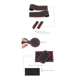 Cup Holder Mats and Inserts for the Clio 4 (2013-2019) - Custom Interior Fit Anti-Dust Mat, Car Non Slip Mat Accessories Bundle, Black