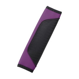 A ABSOPRO Cars Seat Belt Cover Carbon Fiber Leather Protection Black Purple