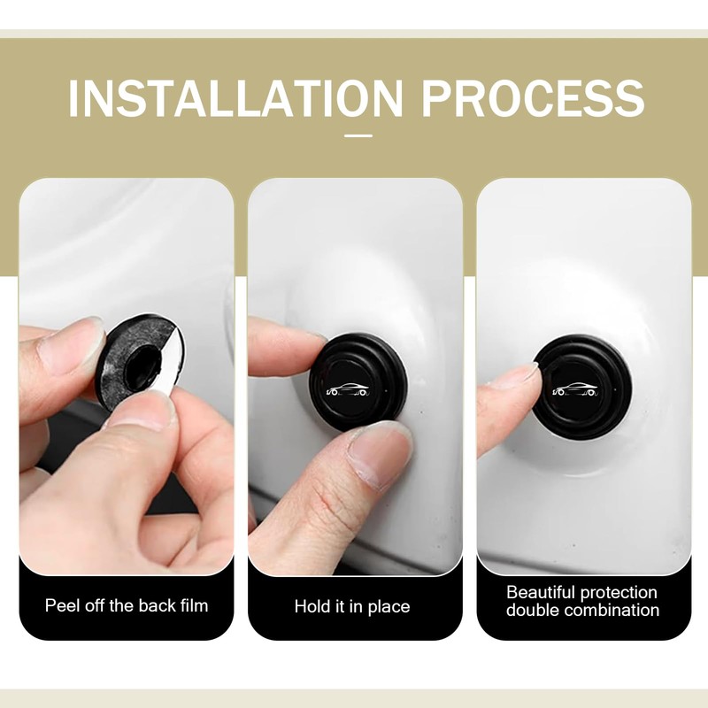 Merdege 16 PCS Car Door Shock Absorber Protector,Sound Insulation and