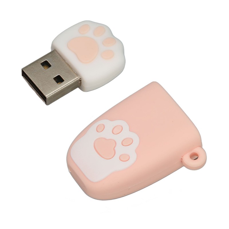 U Disk USB2.0 Hot Swap Cat Paw Shape Cartoon Style