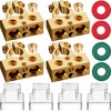 SUNMORN 2 Pairs Battery Terminal Connectors 0/2/4/6/8/10 Gauge AWG, 4
