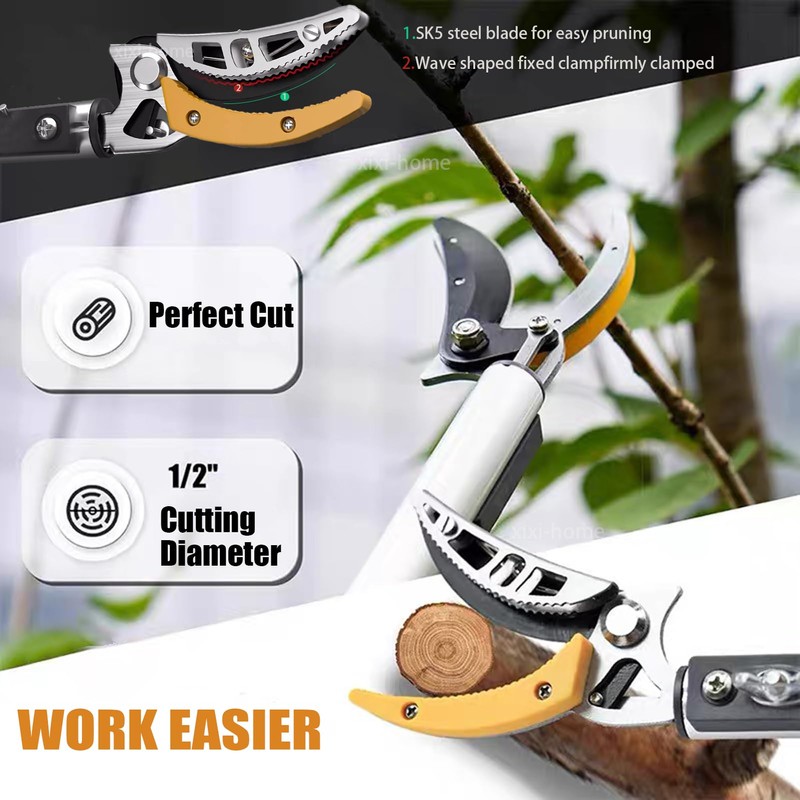xixi-home 4.6-9.8 Ft Cut and Hold Pruners Long Reach Pole