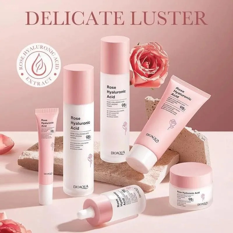 Set 6pz Bioaqua Rose Hyaluronic Acid 98%
