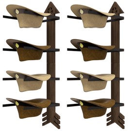 Cowboy Hat Rack - Stylish Cowboy Hat Holder for Wall - Organize and Display Your Hats with Ease - Ideal Western Decor(2pcs)