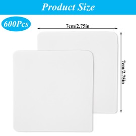 MUXHEL 600 Pcs Blank Playing Cards, 2.75" x 2.75" Blank Board Game Cards, 300GSM White Cardstock Flash Cards Message Card Study Card to Write on and Printing