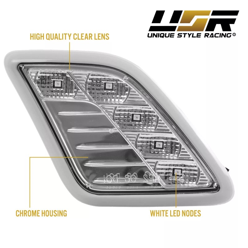 DEPO / Unique Style Racing (USR) White LED Clear Bumper