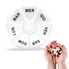 Weekly Round Pill Box 8.5cm with Large Italian Writing -