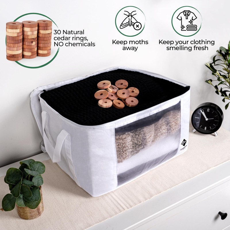 Sweater Storage for Closet – 2 Large Cotton Garment Bags,