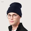 Knit Cuffed Plain Beanies for Men and Women Soft Warm