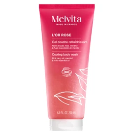 Melvita Shower Gel - L'Or Rose - Refreshing Body Care - Rose Berry and Menthol Oil - 200ml