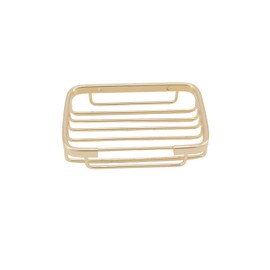 Gold Color Soap Dish Holder Wall Mounted Self Draining Sponge Dish Hollow Type Soap Rack Soap Storage Holder for Bathroom Kitchen