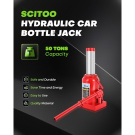 SCITOO 50 Ton Bottle Jack Hydraulic Cylinder Jack Heavy Duty Auto Truck Repair Tool