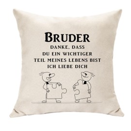 Hasodeo Bruder Geschenke von Bruder Schwester, Danke Geschenke für Bruder, Geburtstagsgeschenke für Bruder, Bruder, Kissenbezug Dekorationen Zeichen (Bruder)