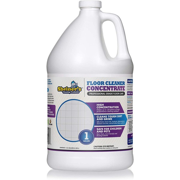 Sheiner’s All Purpose Cleaner and Floor Cleaner Concentrate - 1 Gallon Mopping Liquid Solution for Home, Office, Kitchen, and Toilet - Lavender Concentrated Formula - pH Neutral & Non-Toxic