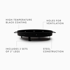 Barebones Cowboy Grill Charcoal Tray - Outdoor Cooking and Camping - Perfect Fire Pit BBQ for the Backyard or Campground Grill - Fireplace Outdoor Cooking