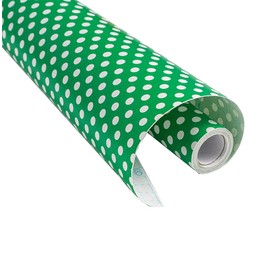 Self Adhesive Vinyl Green Polka Dots Drawer Liner Contact Paper for Cabinets Dresser Drawer Furniture Wall Arts Crafts Decal 17.7X117 Inches