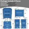 BUYUE Glider Rocker Replacement Cushion 5 PCS with Ties, Linen