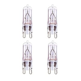 Satco S4621/04 G9 Double Loop Halogen Light Bulb, 35 Watts, Clear, 4-Pack