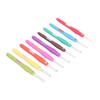 9Pcs Crochet Hooks TPR Ergonomic Soft Handle Easy Identification Wide