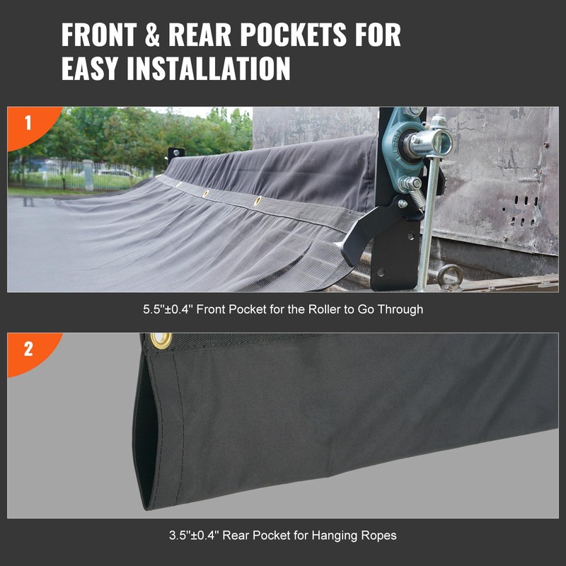VEVOR Dump Truck Mesh Tarp, 7 x 14 ft, PVC