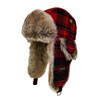 Alkaidstar Fur Winter Trapper Hat,Taslon Faux Fur Aviator Ski Trapper