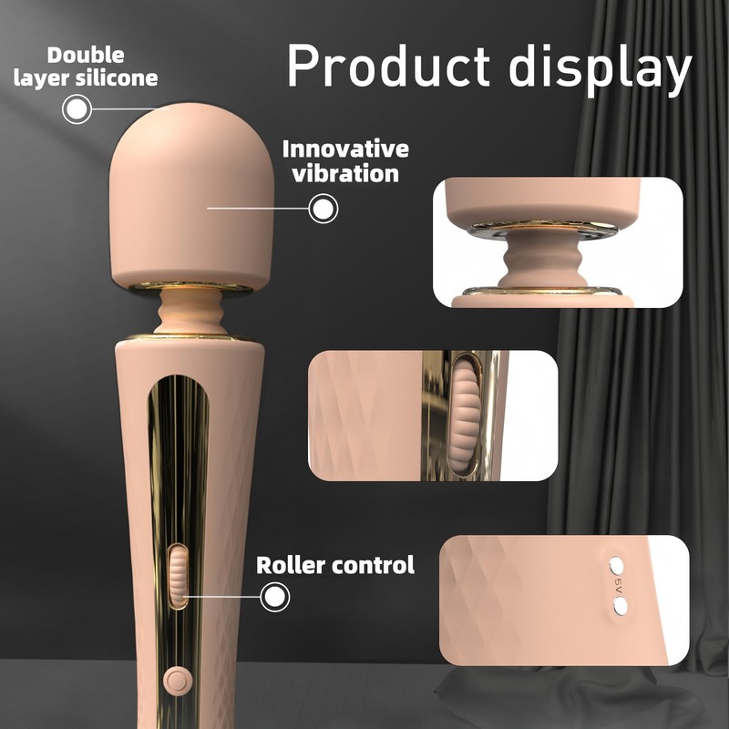 Handheld Massager - Rechargeable Vibration Massage, Flexible Round Head Massage