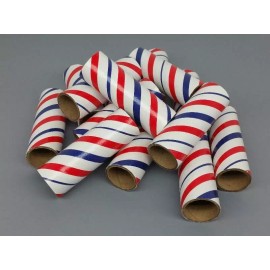PyroBuild 25 NEW Fireworks Kraft Pyro Cardbord Tubes Red/White/Blue 1" x 3-1/2" x 3/32"