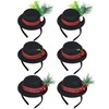 6 Pcs Tiny Christmas Headbands Mini Top Hat Headband Small