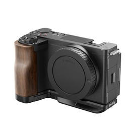 SMALLRIG ZV-E10 II L-Shaped Plate with Wooden Handle Handle for Sony ZV-E10 II Integrated Quick Release Plate for Arca 1/4"-20 Holes - 4864