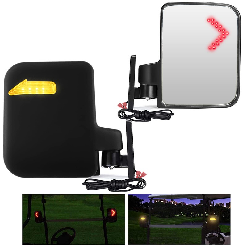 Universal Golf Cart Side Mirrors Rear View Mirror with Turn