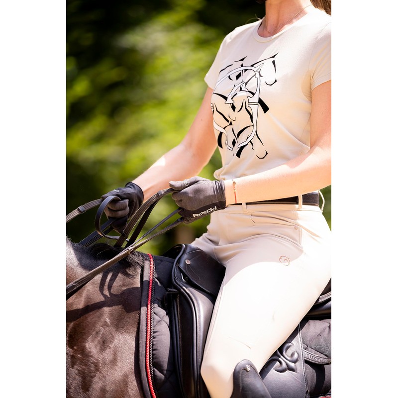 Roeckl Sports Mannheim Riding Gloves, Leisure Summer Gloves, Anthracite Mélange