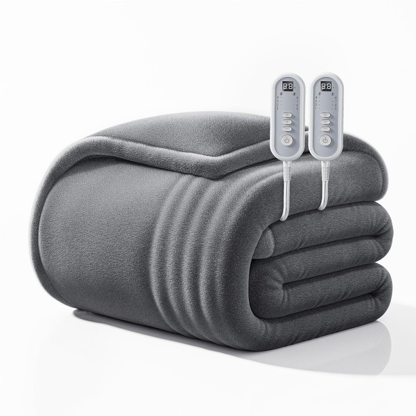 ATKTTOP Heated Blanket King Size - Dual Control Fast &