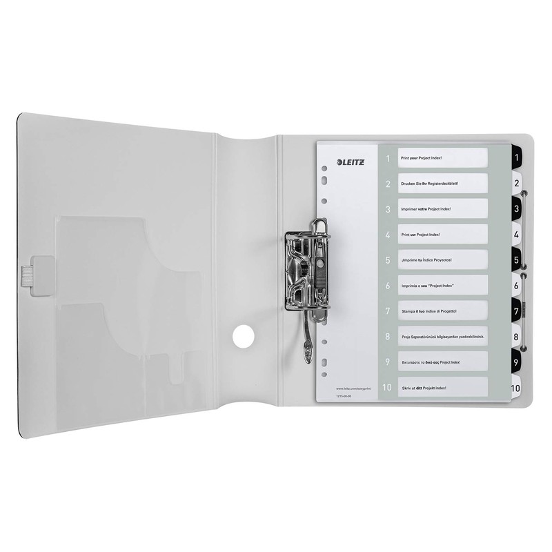 Leitz Index for A4, PC-writable cover sheet and 10 dividers,