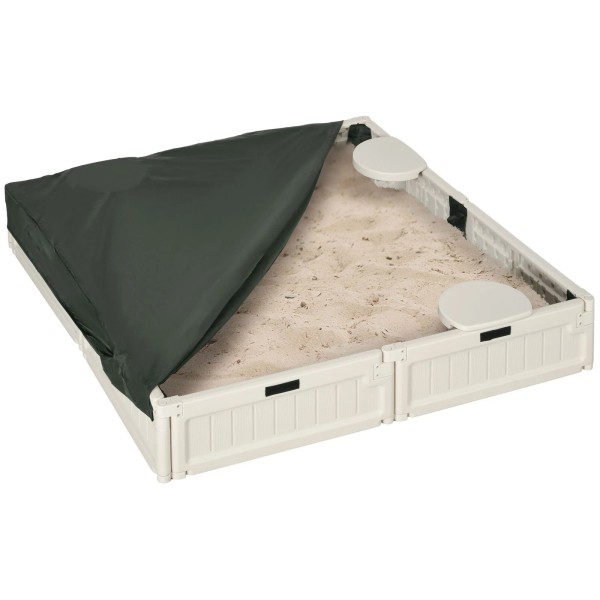 Outsunny Children's Sandpit Playset for Backyard, May Utilize Sandbox as