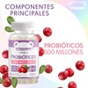 Gomitas V-PROB con probioticos sabor arandano, frasco con 60 gomitas