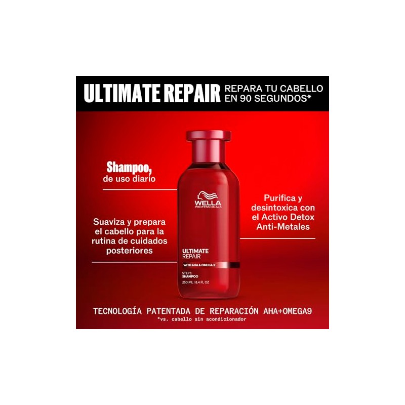 Wella Professionals Ultimate Repair Shampoo Reparador Cabello Dañado 250ml