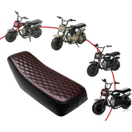 JMCHstore Red Diamond Stitch Retro Mini bike Seat for Monster Mega Moto MMB80 80cc MMB105 105cc, For Coleman Realtree RB100 RT100 Mini Bike Cushion Replacement parts