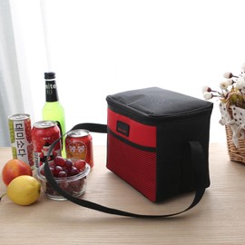 Nanxson 5L Lunch Bag Leakproof Thermal Cooler Lunch Box Adult Waterproof Insulated Lunch Tote Bag (5L,Red)