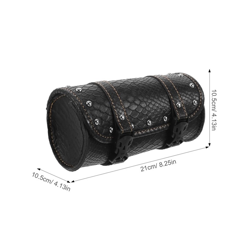 Holibanna Motorcycle Handlebar Bag Saddle Bag, Pu Leather Motorcycle Fork