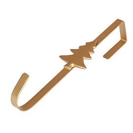 Christmas Metal Wreath Hanger Gold Tree Design Wreath Holder Hook - 29cm