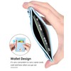 Teskyer Mini Wallet Men's Small Card Case, PU Leather Slim
