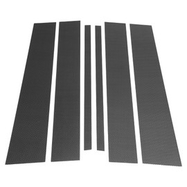 HEROFFIX 6 Pcs Door Pillar Window Trim for Nissan Titan 2004-2015 Front Rear Left Right Anti Scratch Sticker Pillar Posts Cover Carbon Fiber Pattern Black