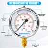 Hansfelds 0-10bar Pressure Gauge Liquid Filled 1/4'' BSP Lower Mount